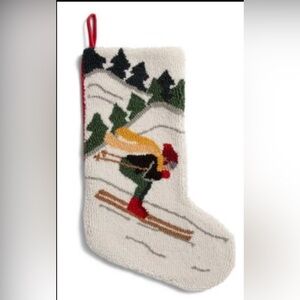 Holiday Skiing Scene Christmas Stocking